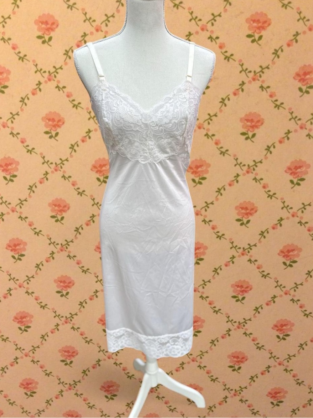White Lace-Trim Slip Dress - Women Intimates & Sleepwear
